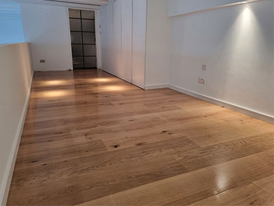 Engineered wood floor sanding